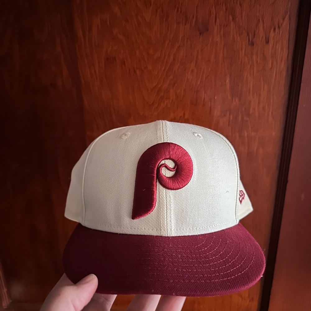 New Era Cream and Red Cap